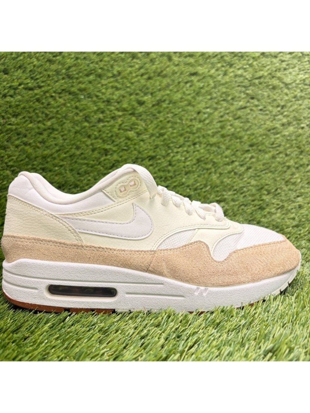 Nike Air Max 1 SC Mens Size 7.5 Sail White Beige Athletic Running Shoes Sneakers